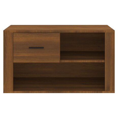 Schoenenkast 80x35x45 cm bewerkt hout bruin eikenkleur 5