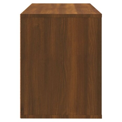 Schoenenkast 80x35x45 cm bewerkt hout bruin eikenkleur 6