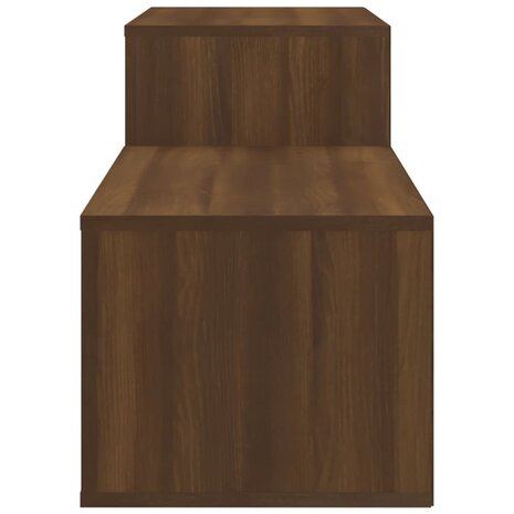 Schoenenkast 150x35x45 cm bewerkt hout bruin eikenkleur 6