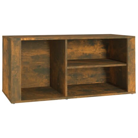Schoenenkast 100x35x45 cm bewerkt hout gerookt eikenkleurig 2