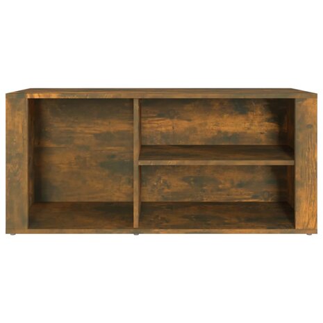 Schoenenkast 100x35x45 cm bewerkt hout gerookt eikenkleurig 5