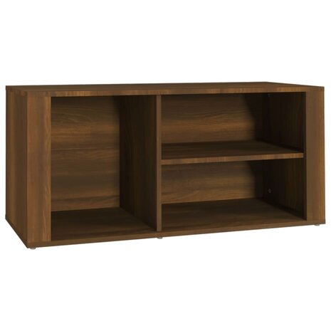 Schoenenkast 100x35x45 cm bewerkt hout bruin eikenkleur 2