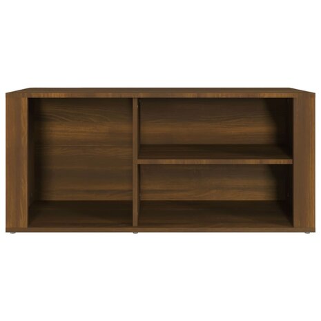 Schoenenkast 100x35x45 cm bewerkt hout bruin eikenkleur 5