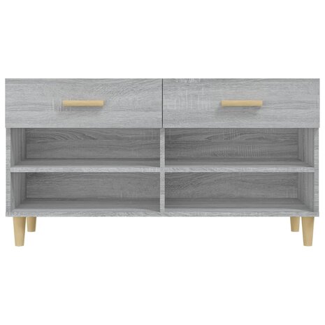 Schoenenkast 102x35x55 cm bewerkt hout grijs sonoma eikenkleur 6