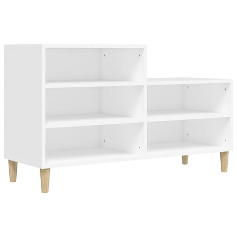 Schoenenkast 102x36x60 cm bewerkt hout wit 2