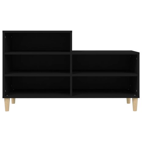 Schoenenkast 102x36x60 cm bewerkt hout zwart 5