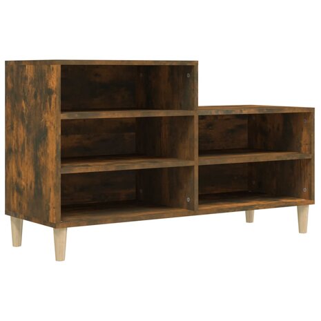 Schoenenkast 102x36x60 cm bewerkt hout gerookt eikenkleurig 2