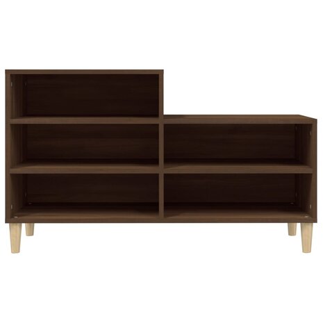 Schoenenkast 102x36x60 cm bewerkt hout bruin eikenkleur 5