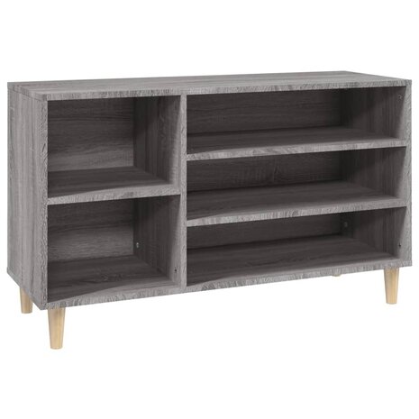 Schoenenkast 102x36x60 cm bewerkt hout sonoma grijs 2
