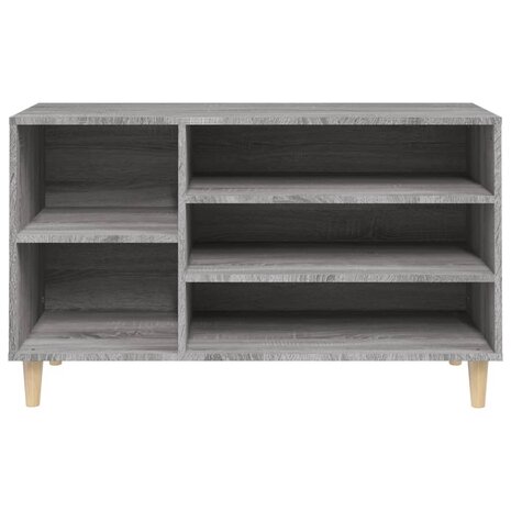 Schoenenkast 102x36x60 cm bewerkt hout sonoma grijs 5