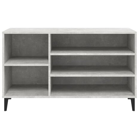 Schoenenkast 102x36x60 cm bewerkt hout betongrijs 5