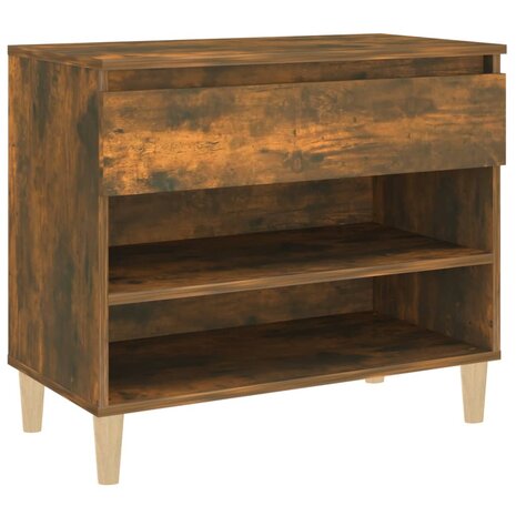 Schoenenkast 70x36x60 cm bewerkt hout gerookt eikenkleurig 2