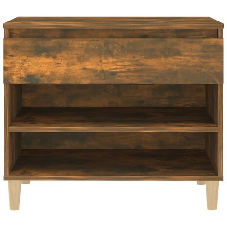 Schoenenkast 70x36x60 cm bewerkt hout gerookt eikenkleurig 6