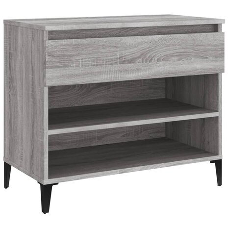 Schoenenkast 70x36x60 cm bewerkt hout sonoma grijs 2