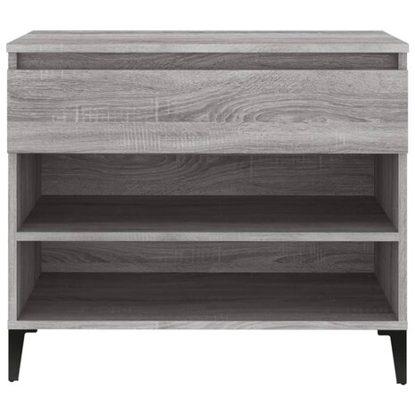 Schoenenkast 70x36x60 cm bewerkt hout sonoma grijs 7