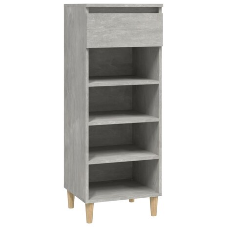 Schoenenkast 40x36x105 cm bewerkt hout betongrijs 2