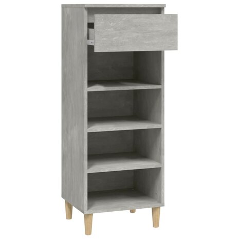 Schoenenkast 40x36x105 cm bewerkt hout betongrijs 4