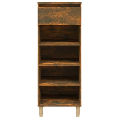 Schoenenkast 40x36x105 cm bewerkt hout gerookt eikenkleurig 3