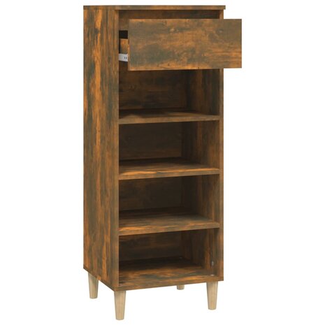 Schoenenkast 40x36x105 cm bewerkt hout gerookt eikenkleurig 4