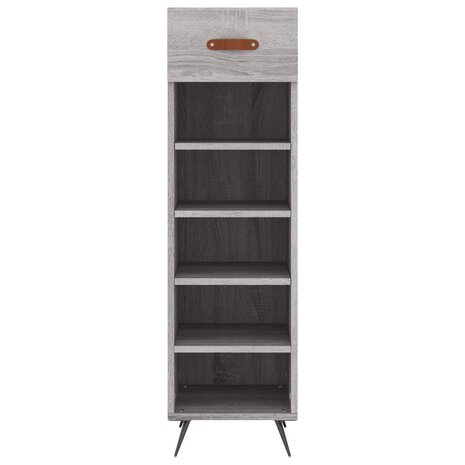 Schoenenkast 30x35x105 cm bewerkt hout grijs sonoma eikenkleur 4