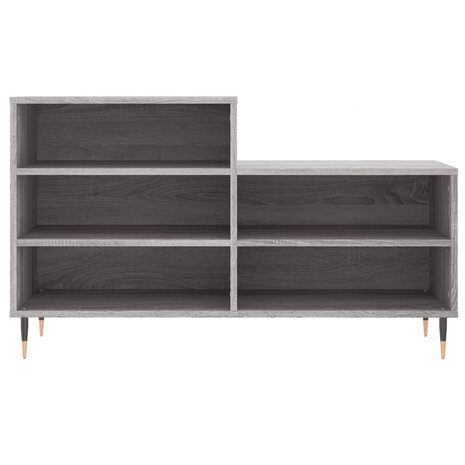 Schoenenkast 102x36x60 cm bewerkt hout sonoma grijs 4