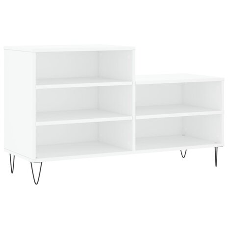 Schoenenkast 102x36x60 cm bewerkt hout wit 2