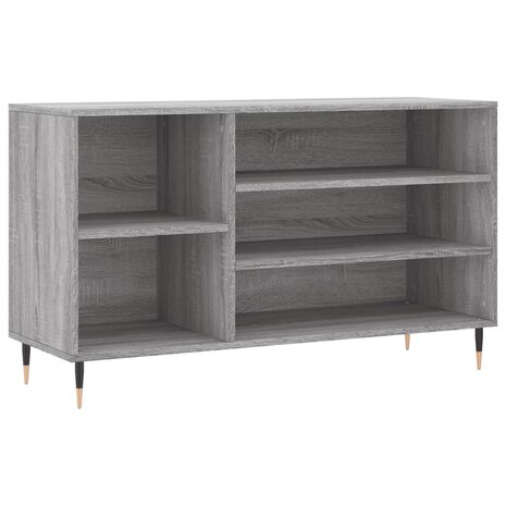 Schoenenkast 102x36x60 cm bewerkt hout sonoma grijs 2