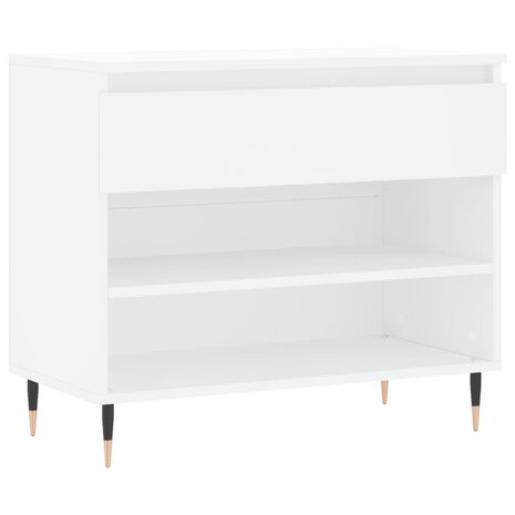Schoenenkast 70x36x60 cm bewerkt hout wit 2