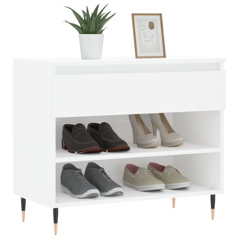 Schoenenkast 70x36x60 cm bewerkt hout wit 3