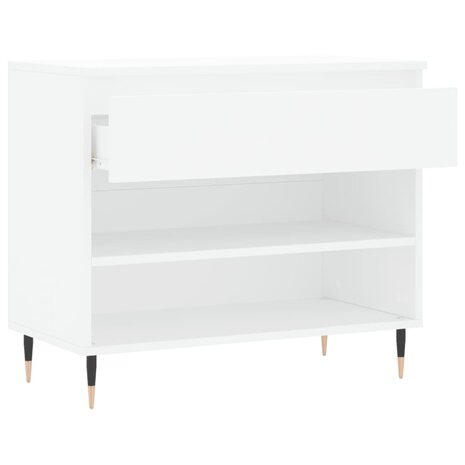 Schoenenkast 70x36x60 cm bewerkt hout wit 5