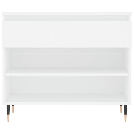 Schoenenkast 70x36x60 cm bewerkt hout wit 6