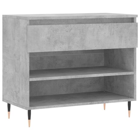 Schoenenkast 70x36x60 cm bewerkt hout betongrijs 2