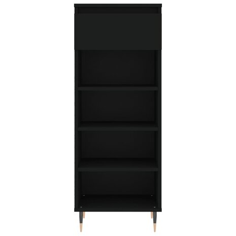 Schoenenkast 40x36x105 cm bewerkt hout zwart 5