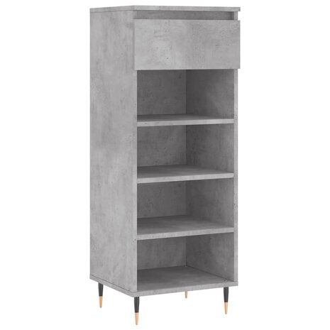 Schoenenkast 40x36x105 cm bewerkt hout betongrijs 2
