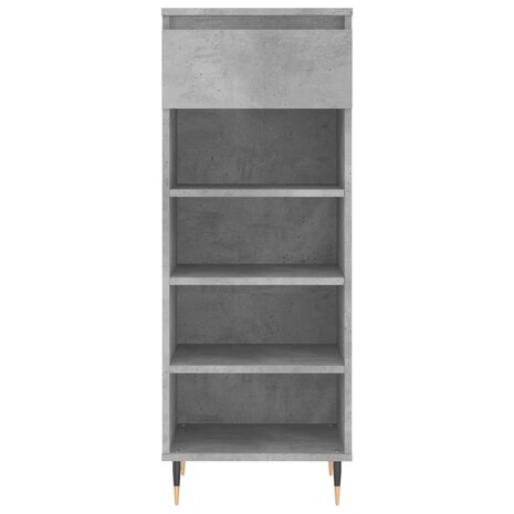 Schoenenkast 40x36x105 cm bewerkt hout betongrijs 5