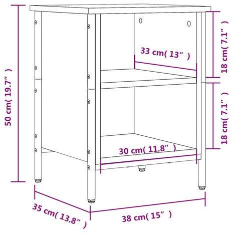 Schoenenkast 38x35x50 cm bewerkt hout grijs sonoma eikenkleurig 9