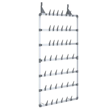 Schoenenrek hangend 66x13x139 cm zilverkleurig 2