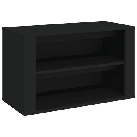 Schoenenrek 75x35x45 cm bewerkt hout zwart 2