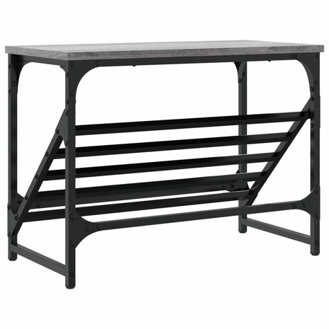 Schoenenrek 60x30x45 cm bewerkt hout grijs sonoma 6