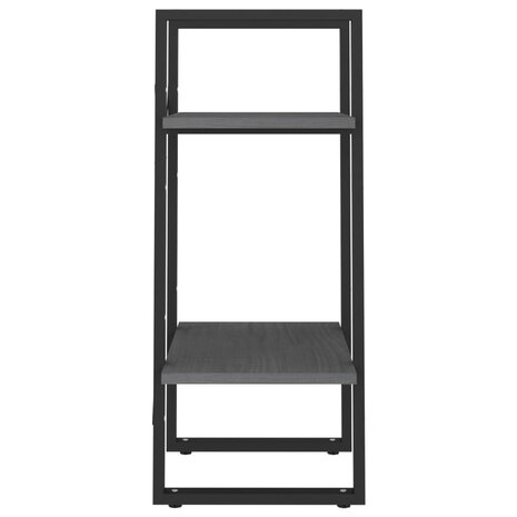 Boekenkast met 2 schappen 40x30x70 cm massief grenenhout grijs 6