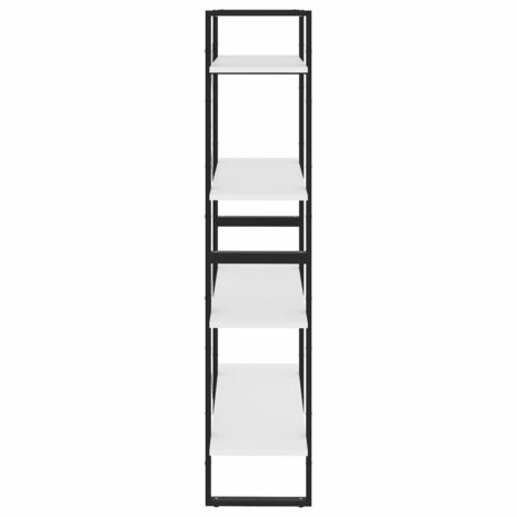 Boekenkast met 4 schappen 80x30x140 cm spaanplaat wit 6