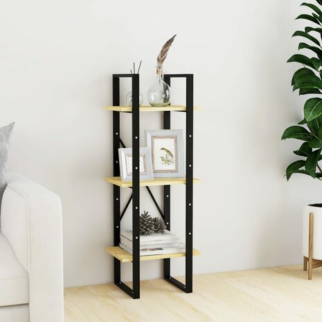 Boekenkast met 3 schappen 40x30x105 cm massief grenenhout 1