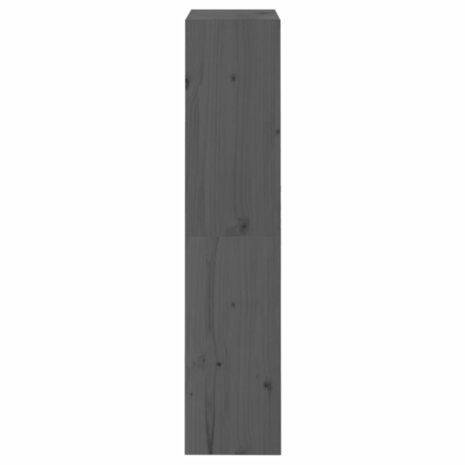 Boekenkast/kamerscherm 60x30x135,5 cm massief grenenhout grijs 6