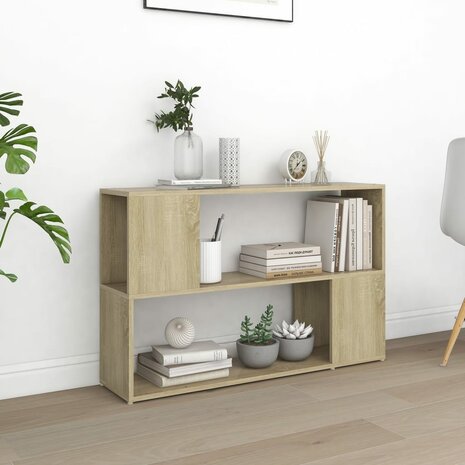 Boekenkast 100x24x63 cm bewerkt hout sonoma eikenkleurig 1