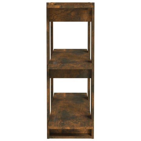 Boekenkast/kamerscherm 80x30x87 cm gerookt eikenkleurig 6