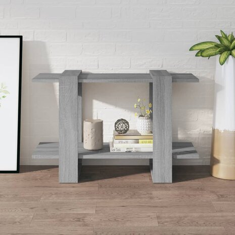 Boekenkast/kamerscherm 80x30x51 cm grijs sonoma eikenkleurig 3