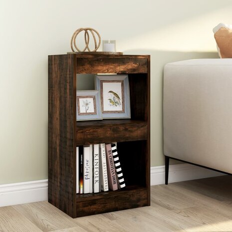 Boekenkast/kamerscherm 40x30x72 cm gerookt eikenkleurig 1