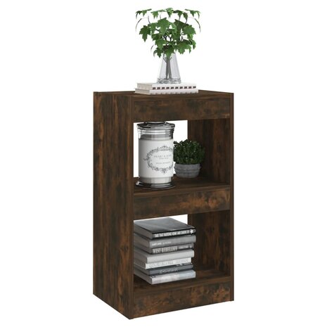 Boekenkast/kamerscherm 40x30x72 cm gerookt eikenkleurig 6