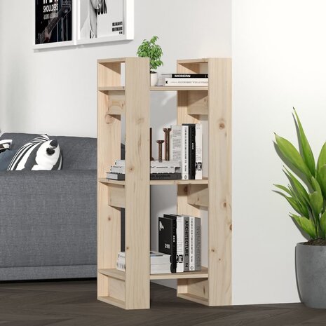 Boekenkast/kamerscherm 41x35x91 cm massief grenenhout 1
