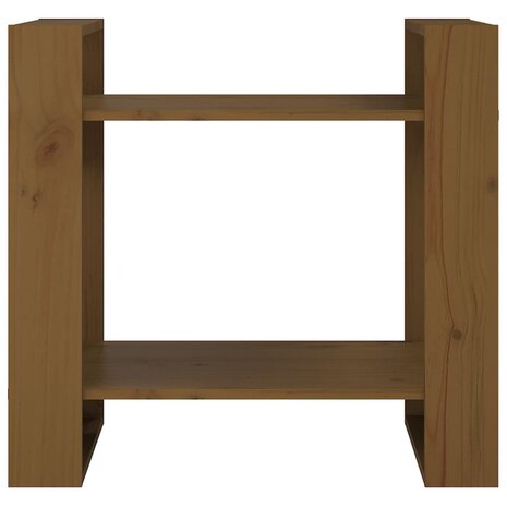Boekenkast/kamerscherm 60x35x57 cm massief hout honingbruin 3